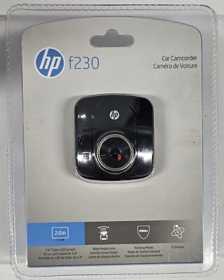 HP F230 Car Dash Camcorder With Wide Angle Lens Gray Brand New Sealed - Image 1 of 2