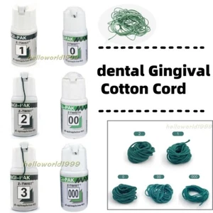 Cordón de algodón dental 274 cm #000/00/0/1/2/3 cordón de retracción gingival tejido liso - Imagen 1 de 7
