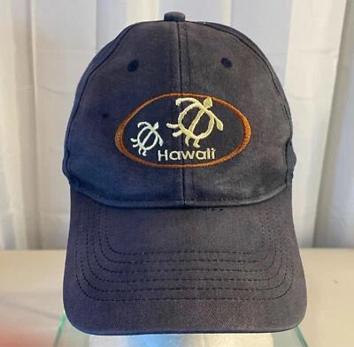 Gorra de béisbol Hawaiana negra descolorida correa ajustable trasera Foto 1 de 4