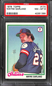 1978 TOPPS #174 WAYNE GARLAND PSA 8 40351399