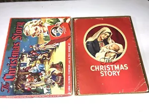 The Christmas Story Paper Cut-out Manger Scene And Story Book Original Box 1952 - Picture 1 of 21