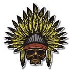 Skull Indian Chief Car Laptop Phone Vinyl Sticker  - SELECT SIZE