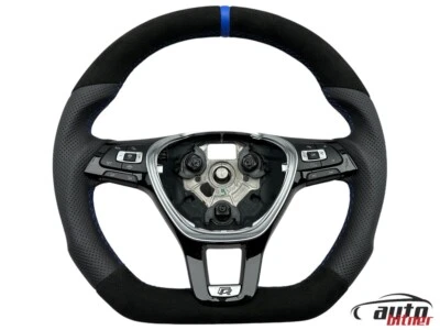 TUNING Lenkrad Leder Alcantara  Vw Vw T-ROC POLO 6C Multifunktion R-Line - Bild 1 von 4