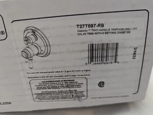 Delta T27T897-RB 2-Handle Faucet Cassidy TempAssure Valve Trim. Bronze. See Desc - Picture 1 of 9