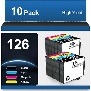 Inchiostro T126 per cartucce Epson 126 WorkForce 520 545 60 630 633 635 645 LOTTO - Foto 1 di 22