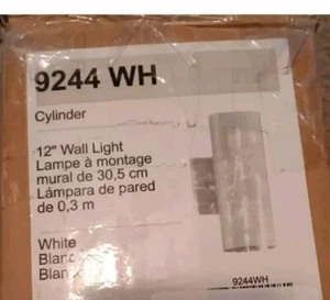 Kichler 9244WH Zylinder 2 Lichter 12" hoch Außenwandleuchte - weiß - Bild 1 von 1