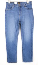 LEE West Men Jeans W32/L32 Relaxed Fit Washed Blue Cotton Stretch Denim