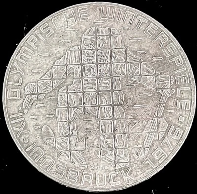 1976 SILVER AUSTRIA 100 SCHILLING INNSBRUCK WINTER OLYMPICS COIN - Image 1 of 2