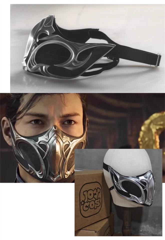 Mortal Kombat SUB-ZERO Mask CLASSIC SUB-ZERO Bi Han Half Face Mask Cosplay Props - Image 1 of 4