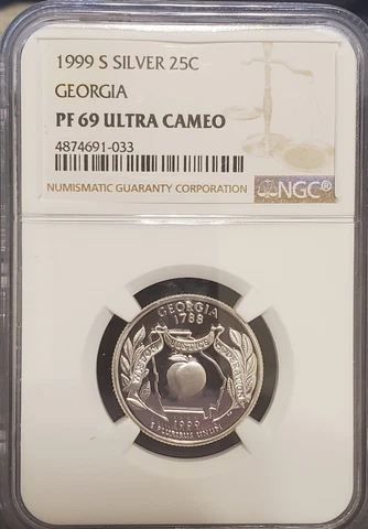 1999 S  Georgia Washington Quarter  NGC  PF69 UC  Silver Proof Cover