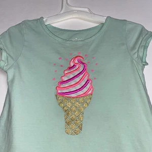 Savannah Shirt Girls Toddler 4T Top Ice cream Cone Shine Embroidery - Picture 1 of 9