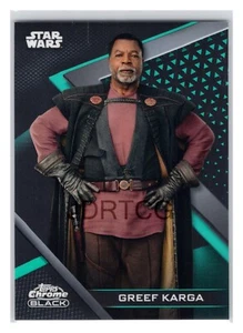 Topps 2022 Star Wars Cromo Negro Verde Refractor #57 Greef Karga 51/99 - Imagen 1 de 2