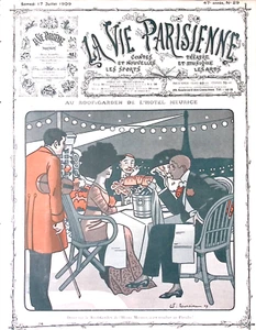 La Vie Parisienne Magazine 11 Julliet 1909 Wuraine Roof Garden Hotel Meurice - Picture 1 of 4