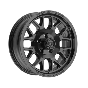 1 Gear Off Road 15x6 5X4.50 +00 763B Trailer Gloss Black Wheel Rim - Picture 1 of 5