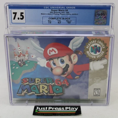 Super Mario 64 Nintendo 64 N64 CIB CGC Graded 7.5 w/ 9.4 Manual! - Image 1 of 4
