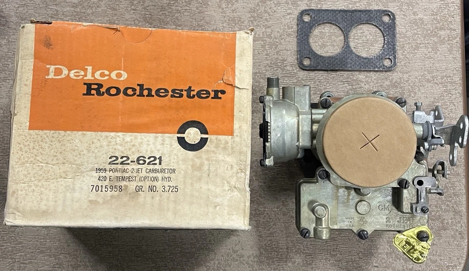 Nuevo de Lote Antiguo Pontiac Rochester 1959 Carburador 2 Jet 420 E Tempest Opción Hid. Foto 1 de 4