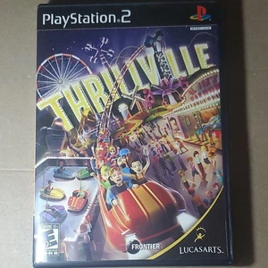 Thrillville Off the Rails PS2 LUCAS ARTS Playstation 2 Manual & Disc CIB EUC - Picture 1 of 8