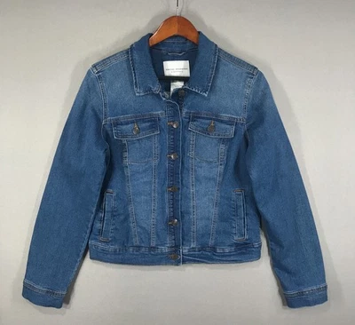 Social Standard by Sanctuary Jean Jacket Womens Small Blue Denim Buttons Pockets - Image 1 of 4