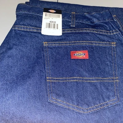 Dickies Jeans Mens 42X32 Blue Denim Classic Workwear Pants - Image 1 of 4