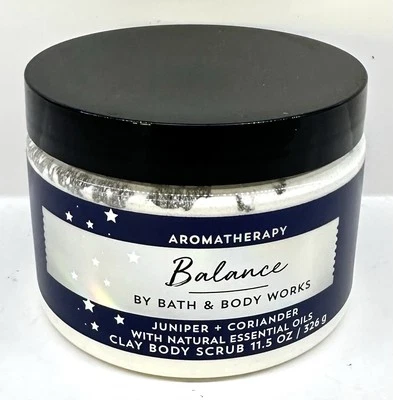 BATH & BODY WORKS BALANCE JUNIPER & CORIANDER CLAY BODY SCRUB 11.5 OZ - Image 1 of 3