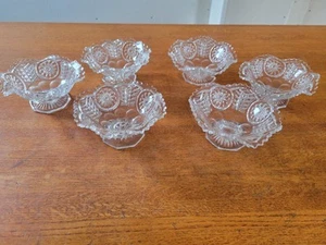 Crystal Dessert Ice Cream Parfait Sherbet Cups- Lot of 6 - Picture 1 of 13