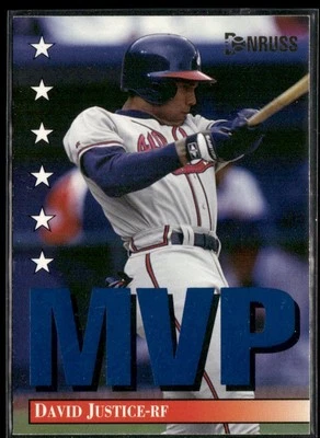 1994 Donruss David Justice MVP Atlanta Braves #1 - Image 1 of 2