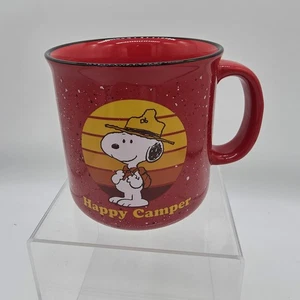Snoopy Happy Camper Mug Red Cup Peanuts Camping Coffee Tea 20 oz. - Picture 1 of 4