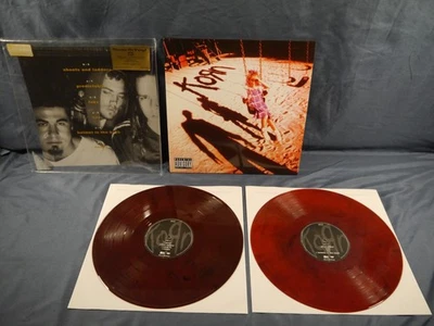KORN- KORN      2-VINYL LP SET     RED/BLACK MARBLE     AUDIOPHILE    PRESS - Image 1 of 4