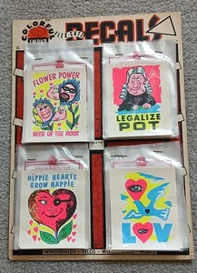 Calcomanías Impko años 60 en exhibición - 48 unidades, cosas hippies - Imagen 1 de 2