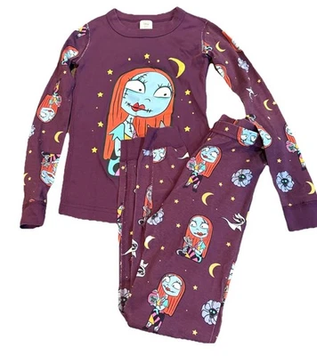 HANNA ANDERSSON ORGANIC LONG JOHNS PAJAMAS DISNEY NIGHTMARE SALLY Size 8 EUC - Image 1 of 4