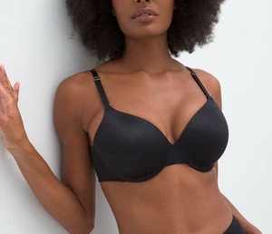 Soma schwarzer Push-up-BH mit Bügel und verschwindendem Rücken Größe 38D - Bild 1 von 8