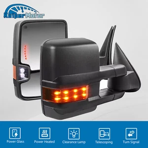 2x Espejo de remolque plegable eléctrico extendido para Chevy Silverado GMC Sierra 1500 2007-13 - Imagen 1 de 10
