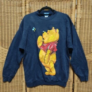 Vintage Winnie The Pooh Big Graphic Crewneck Sweatshirt Sz M Cartoon Bear Eeyore - Picture 1 of 7