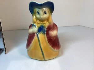 PITCHER CREAMER, Little Bo Peep, cerámica Shawnee figurativa, años 40, 8" ORIGINAL - Imagen 1 de 7