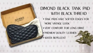 ROYAL ENFIELD INTERCEPTOR 650CC CROSS STITCHED BLACK THREAD "TANK KNEE PAD" - Picture 1 of 7