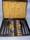 16 Piece Edwardian Style Canteen of Cutlery for In Faux Snake Skin Case EPNS
