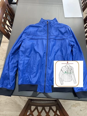 ALCOTT Giubbotto Blu Elettrico taglia XLarge  100% POLIURETANO Effetto pelle - Immagine 1 di 4