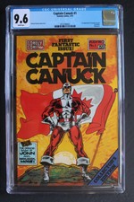 CAPTAIN CANUCK #1 FLAG-c Richard Comely 1975 1st app JONN Bluefox CGC NM+ 9.6