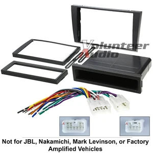 Car Radio Stereo CD Player Dash Install Mounting Trim Bezel Panel Kit + Harness - Picture 1 of 3