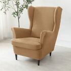 Wing Back Chair Covers Polar Fleece Sofa Slipcover with Seat Cushion Cover