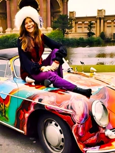 JANIS JOPLIN - 365 POSCHE - REFRIGERATOR PHOTO MAGNET 3"-5" - Picture 1 of 1