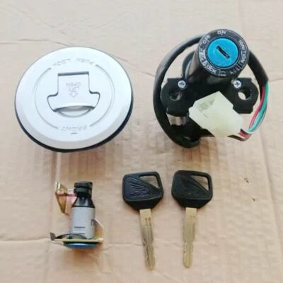 Ignition Switch Fuel Gas Cap Seat Lock Keys Set For Honda CBR250R/RA 2011-2013 - Imagem 1 de 4