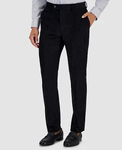 Tommy Hilfiger Men's Black Solid Modern-Fit Corduroy Pants Size 31W 30L - Picture 1 of 1