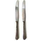 Oneida Margate 9 1/8" Art Deco Floral Dinner Knife (Set of 2) Silverplate