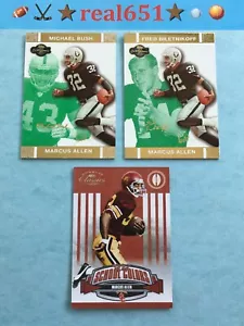 2007+ MARCUS ALLEN Serie #-SP Lote x 3 | Topps con Biletnikoff/249 | Lote HOF - Imagen 1 de 7