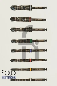 Dental Drill External Irrigation Drills Instruments Surgical Tools Black Coated - Picture 1 of 9