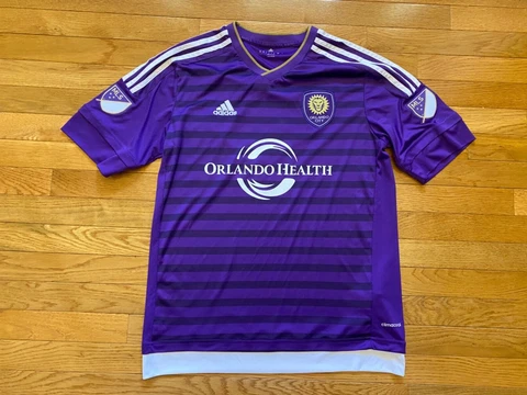 Adidas Climalite Orlando City SC MLS Soccer Jersey Men's sz M Purple Cover