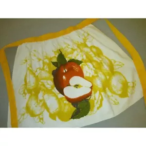 Sayco Grembiule Grembiule Asciugamano Vintage Oro Bianco Rosso Mela - Foto 1 di 3