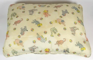 Vintage 1955 Baby Pillow ~ 14x10 ~ Elephants, Tigers, Girraffs, Camels, Lions - Picture 1 of 7