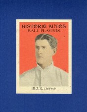 #4 FRED BECK, 1915 Chicago Whales ~ Federal Baseball League card | 2019HA